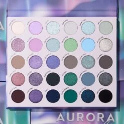 Aurora Struck -Colour Pop Shop Aurora Struck Palette Top Down Linear Abundance
